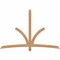 Ekena Millwork Davenport Timber Gable Bracket, Western Red Cedar, 84"W x 56"H x 3 1/2"D x 3 1/2"F, 16/12 Pitch GBW084X56X0404DAV00SWR - alternate 1